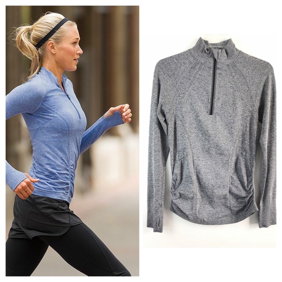 Athleta Jackets & Blazers - Athleta Fastest Track Half Zip Jacket Thumbholes